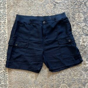 Soft Surroundings Women's Navy Cargo Shorts